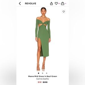 Camila Coelho Maeve Midi Dress in Basil Green